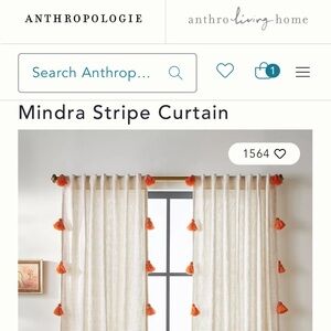 Anthropologie Mindra Stripe Curtain